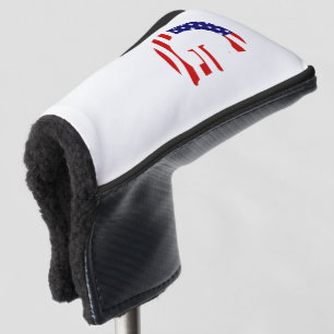 G Monogram overlaid on USA Flag pct Golf Head Cover