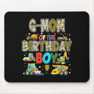 G Mum of The Birthday Boy Construction Worker Mouse Pad