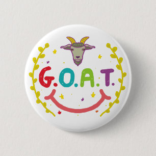 G.O.A.T. 6 CM ROUND BADGE