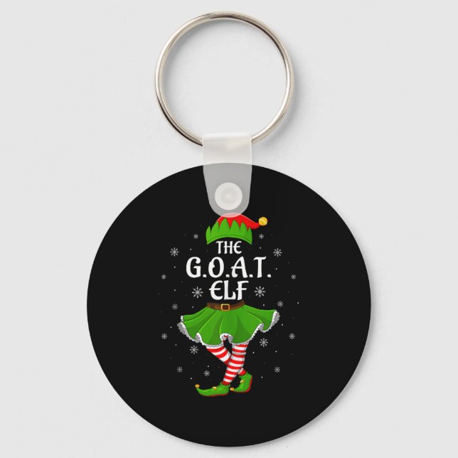 G.o.a.t Elf Christmas Family Girls Women Elf Squad Key Ring (Front)