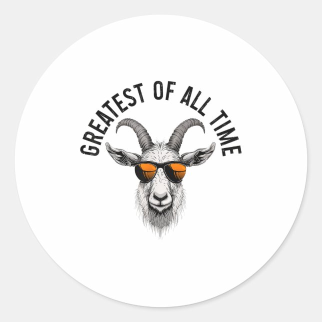 G.o.a.t. Funny Goat Lover Farm Animal Farmer  Classic Round Sticker (Front)