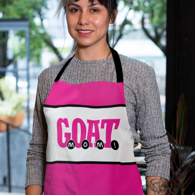 G.O.A.T. MOM! - Cute For Mum Graphic Print Apron (Creator Uploaded)