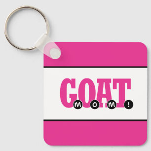 "G.O.A.T. MOM!" Graphic Print Keychain