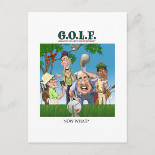 G.O.L.F. GREATEST OF LIFE'S FRUSTRATIONS POSTCARD