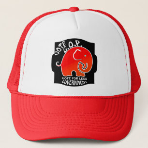 G.O.P. Elephant Less Government (Trucker Hat) Trucker Hat