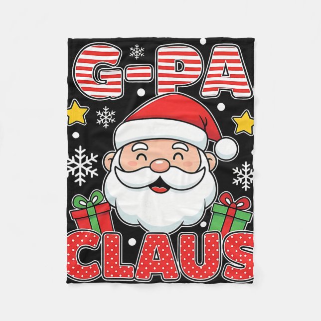 G-pa Claus Shirt Group Gifts Matching Family Chris Fleece Blanket (Front)