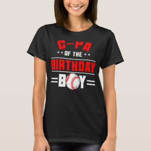 G Pa Of The Birthday Boy Baseball Theme Family Bda T-Shirt