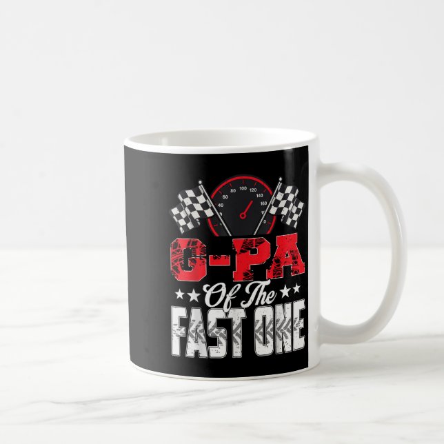 G-pa Of The Fast One Birthday 1st Race Car Family  Coffee Mug (Right)
