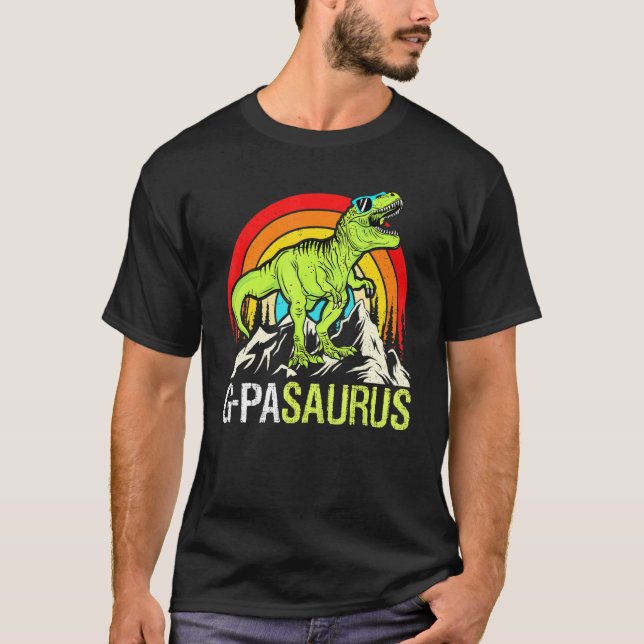 G Pasaurus Dinosaur Grandpa G Pa Saurus Father's D T-Shirt (Front)