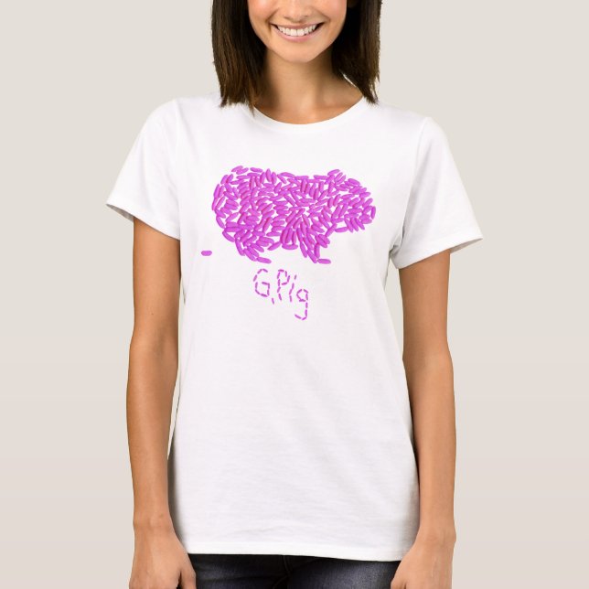 G. Pig w/Single Poopie Pink T-Shirt (Front)
