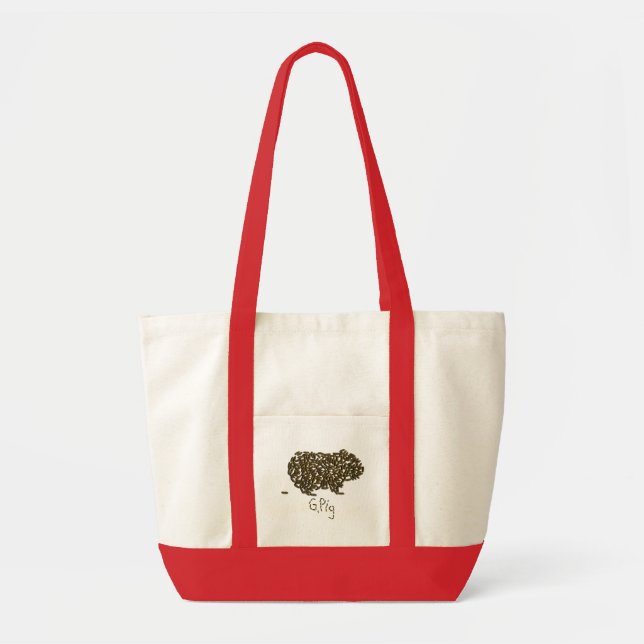 G. Pig w/Single Poopie Tote Bag (Front)