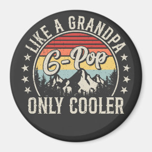 G-Pop Like a Grandpa Only Cooler Retro Circle Magnet