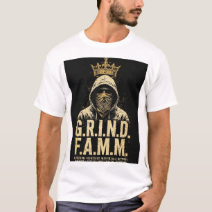 G.R.I.N.D. F.A.M.M. Hooded Figure Crown Gathering T-Shirt