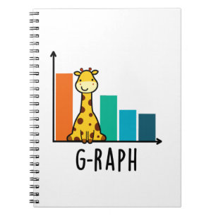 G-raph Funny Giraffe Graph Pun Notebook