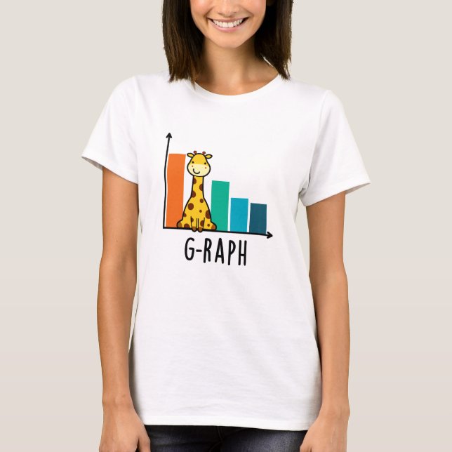 G-raph Funny Giraffe Graph Pun  T-Shirt (Front)