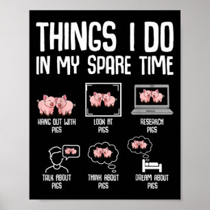 G Things I Do In My Spare Time Women Kids  Poster