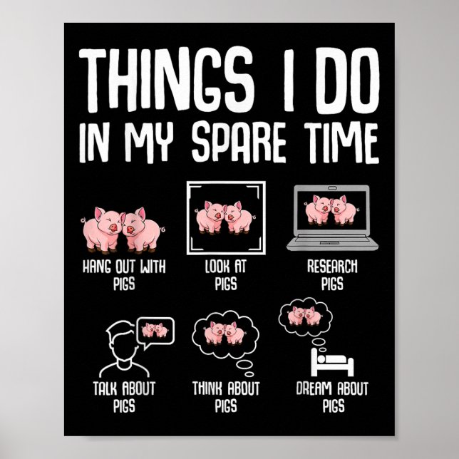 G Things I Do In My Spare Time Women Kids  Poster (Front)