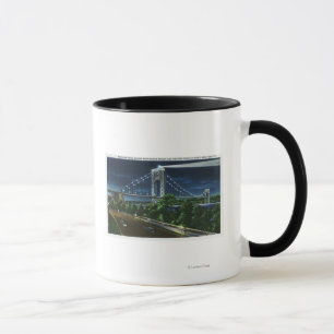 G. Washington Bridge, Hudson at Night Mug