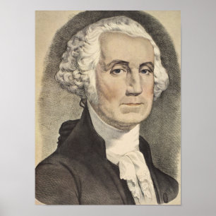 G Washington, Currier and Ives Poster