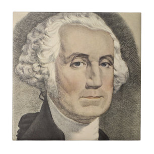 G Washington, Currier and Ives Tile