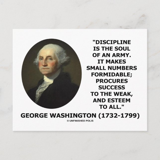 G. Washington Discipline Is The Soul Of An Army Postcard (Front)