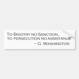 G. Washington Quote Bumper Sticker