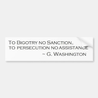 G. Washington Quote Bumper Sticker