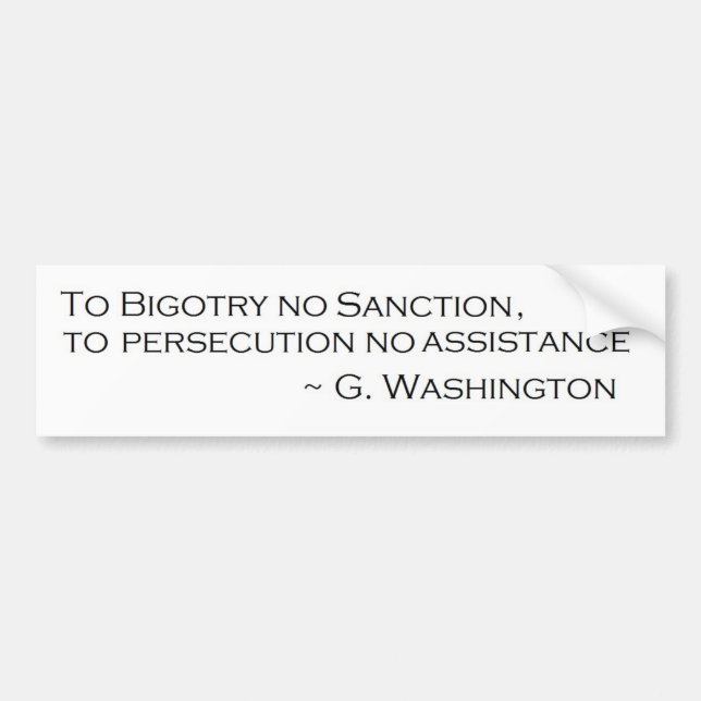 G. Washington Quote Bumper Sticker (Front)