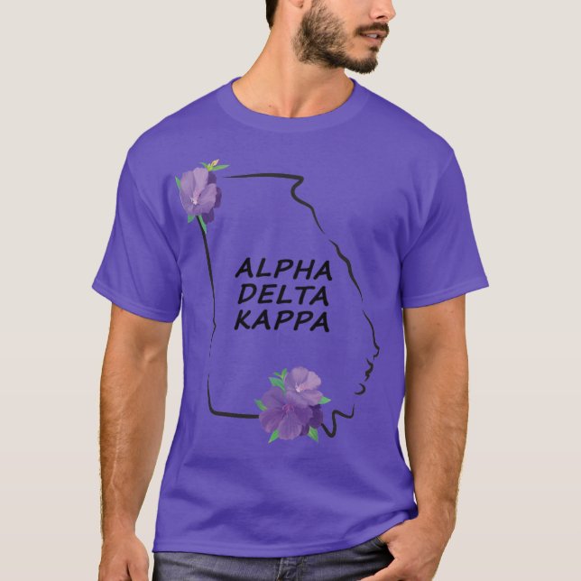 GA Alpha Delta Kappa Tshirt dark w black letters (Front)