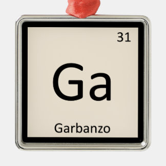 Ga - Garbanzo Bean Chemistry Periodic Table Symbol Metal Ornament