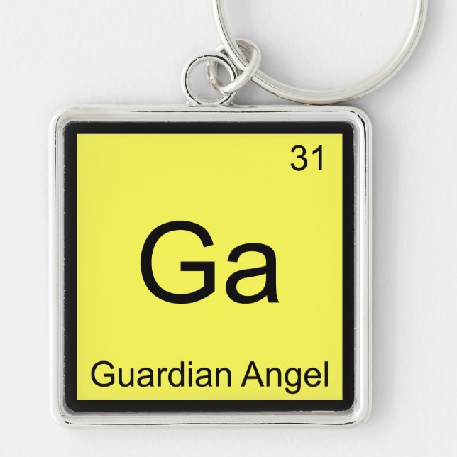 Ga - Guardian Angel Funny Chemistry Element Symbol Key Ring (Front)