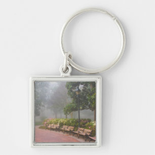 GA Savannah, Azaleas along brick sidewalk and Key Ring