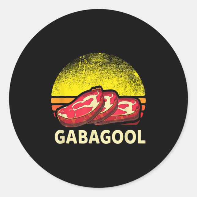 Gabagool Cacola Meat Lover New Jersey Italian Gift Classic Round Sticker (Front)
