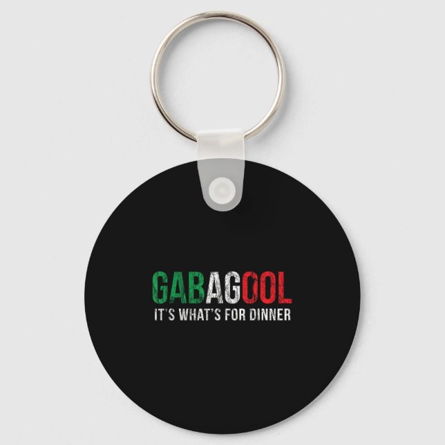Gabagool Cacola Meat Lover New Jersey Italian Gift Key Ring (Front)