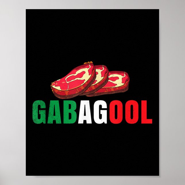 Gabagool Cacola Meat New Jersey Italian Pride Gift Poster (Front)