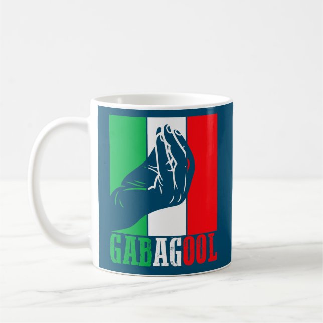 Gabagool Italian American Meat with Hand Sign Coffee Mug (Left)