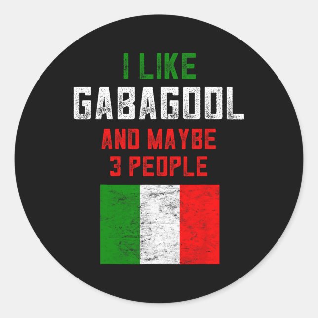Gabagool Shirt Men New Jersey Meat Lover Italian C Classic Round Sticker (Front)