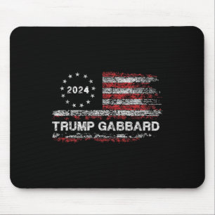 Gabbard 2024 Us Flag Trump 24 Conservative Electio Mouse Pad