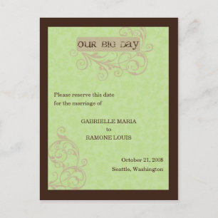Gabby Save the Date Announcement Postcard