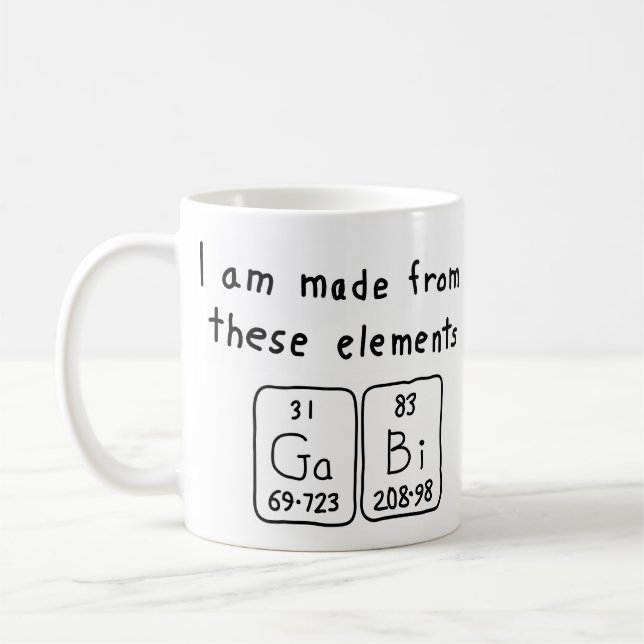 Gabi periodic table name mug (Left)