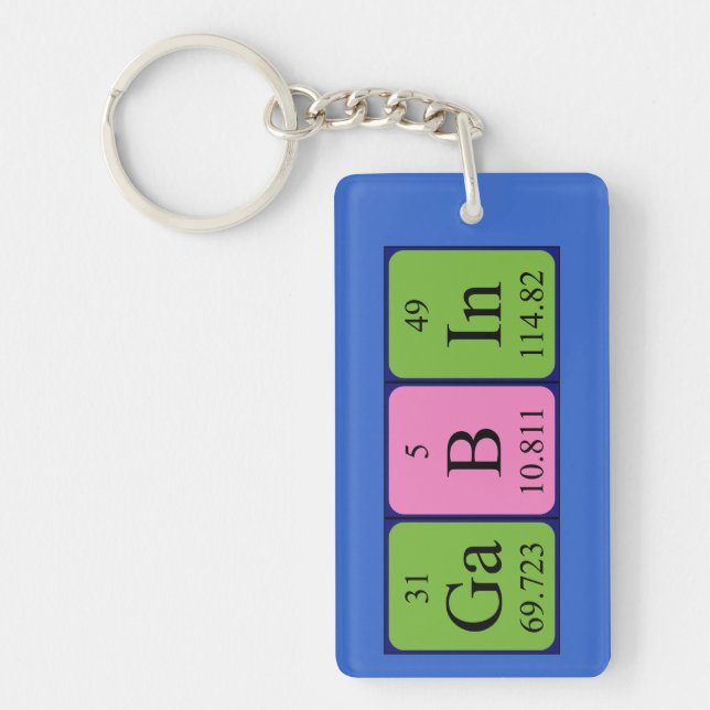 Gabin periodic table name keyring (Front)