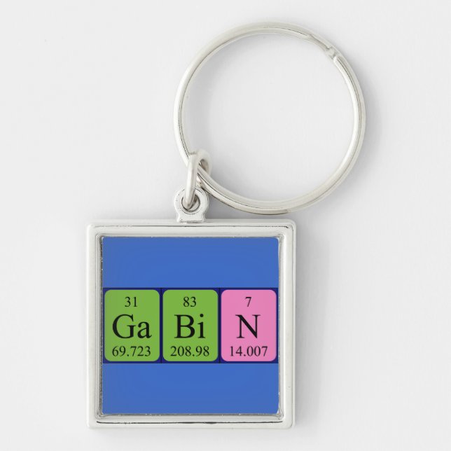 Gabin periodic table name keyring (Front)