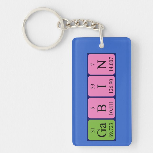 Gabin periodic table name keyring (Front)