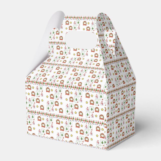 Gable Favour Box Christmas (Front Side)
