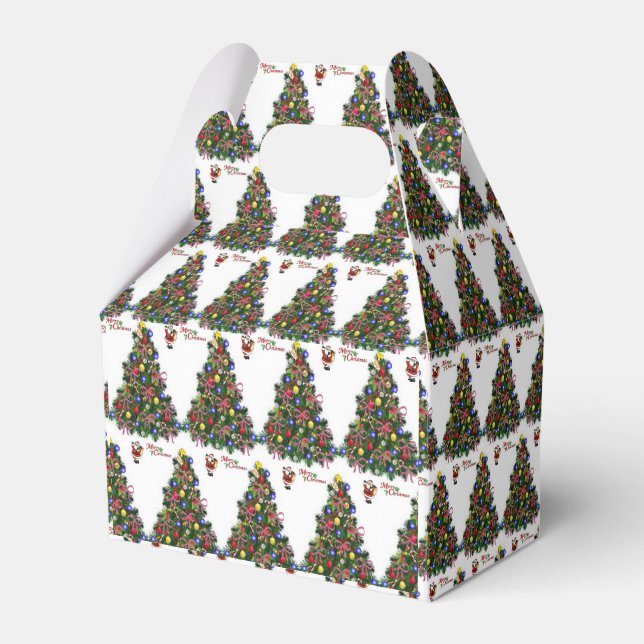 Gable Favour Box Christmas (Front Side)