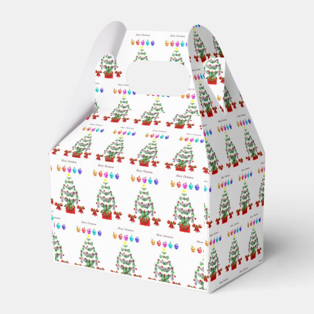 Gable Favour Box Christmas (Front Side)