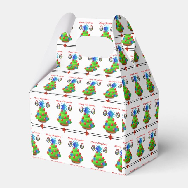 Gable Favour Box Christmas (Front Side)