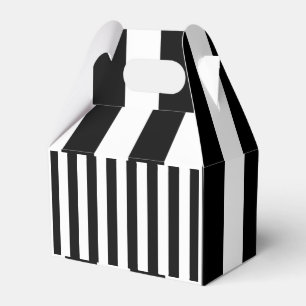 Gable Favour Box Stripe Black and White