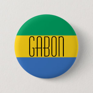 gabon 6 cm round badge