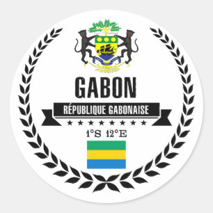 Gabon Classic Round Sticker